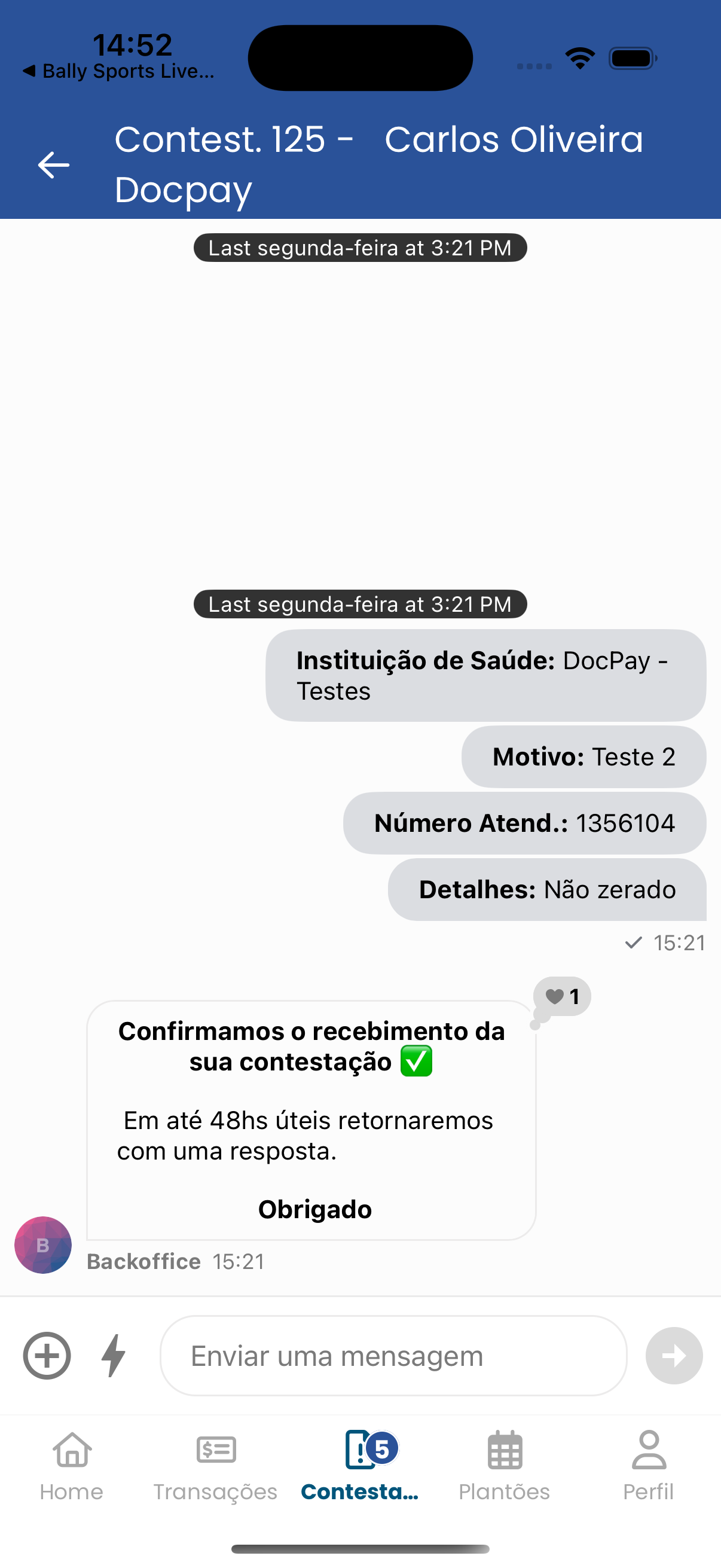 dokz Mobile - Chat de Contestação